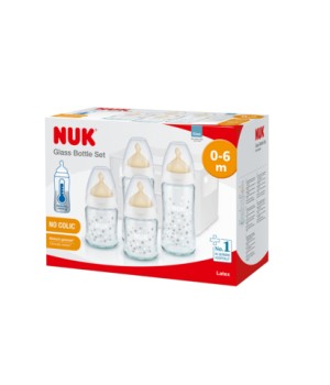 NUK Glass Bottle Set with Latex Teats