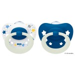 NUK Signature Glow In The Dark Silicone Soother - 2 Pack