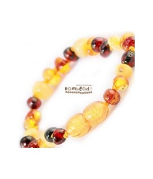 Bambeado Baby Baltic Amber Bracelet Mixed